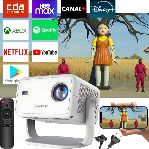 SMART-PROJEKTOR MAGCUBIC L018 4K 1080p ANDROID LED-TV MIT WLAN UND BT-LAUTSPRECHER